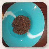 海のtouch:コーヒーの水色のボウル コースター (正面)