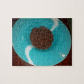 海のtouch:コーヒーの水色のボウル ジグソーパズル (横)