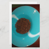 海のtouch：コーヒーの水色のボウル 便箋 (正面/裏面)