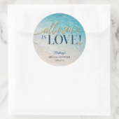 海はすべて愛 Beach Bridal Shower ラウンドシール (バッグ)