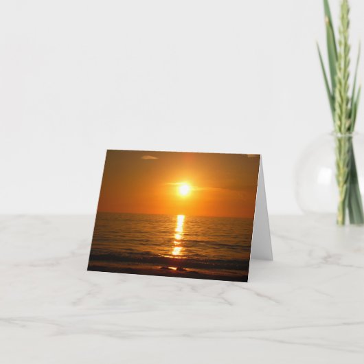 海はっきりしたのノテカードの夕日 サンキューカード (正面)