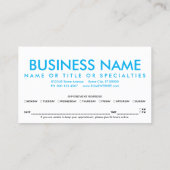 海はメモアポイントメントの衰退します 予約カード (裏面)