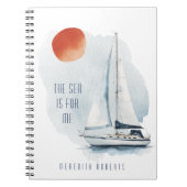 海は僕の引用文だやる気を起こさせる ノートブック (正面)