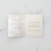 海は写真の結婚式のサンキューカードの中の芸術を殻から取り出します サンキューカード (内部)