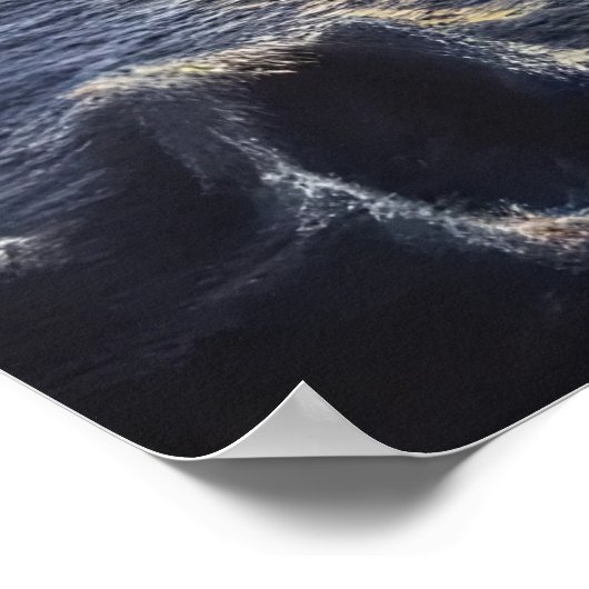 海は岩と城 | AI Art ポスター (角)