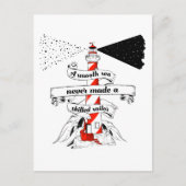 海は穏やかで熟練のセーラー灯台も作らなかった ポストカード (正面)