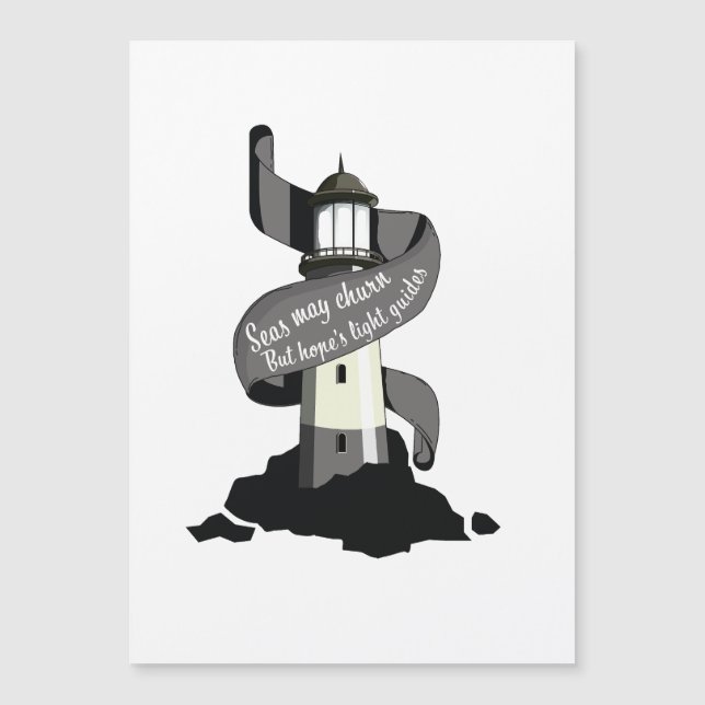 海は荒れ狂うかもしれないが、希望の光のガイド (正面)