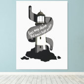 海は荒れ狂うかもしれないが、希望の光のガイド キャンバスプリント (インサイチュ (ウッドフロア))