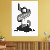 海は荒れ狂うかもしれないが、希望の光のガイド キャンバスプリント (インサイチュ (リビング))