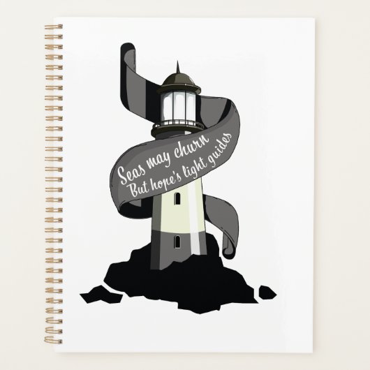 海は荒れ狂うかもしれないが、希望の光のガイド プランナー手帳 (正面)