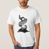 海は荒れ狂うかもしれないが、希望の光のガイド Tシャツ (正面)