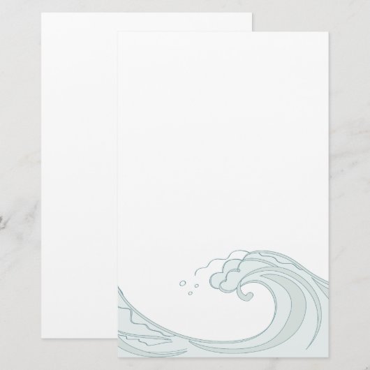 海ひな形 便箋 (正面/裏面)