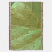 海ぶどう葉クローズアップ スローブランケット (正面縦)