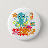 海への歓迎 缶バッジ (正面)