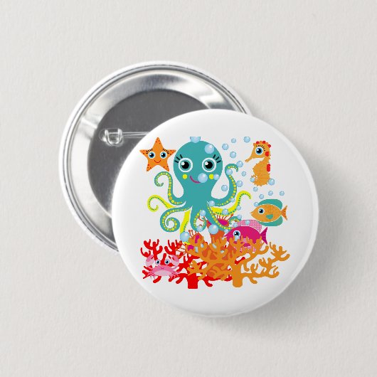 海への歓迎 缶バッジ (正面&裏面)