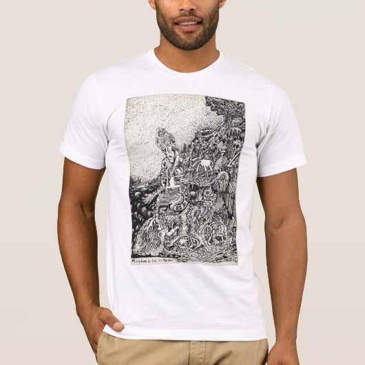 海への燃えた街 Tシャツ (正面)