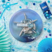 海への航海のな水彩画 ペーパープレート (パーティー)