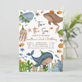 海へ ウェイルシャーク トゥルートル 2歳の誕生日パーティー 招待状 (スタンド正面)