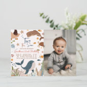 海へ ウェイルシャーク トゥルートル 2歳の誕生日パーティー 招待状 (スタンド正面)