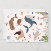 海へ ウェイル シャーク トゥルートル 2歳の誕生日パーティー 招待状 (裏面)