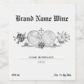 海または陸世界グローブズヴィンテージ旅行 ワインラベル (シングルラベル)