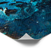 海またはsの波を示す抽象芸術油絵 ポスター (角)