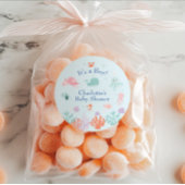 海よくはしゃぐ友達が男の子の赤ちゃんシャワーを浴びる ラウンドシール