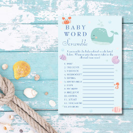 海よくはしゃぐ生活ベビー単語スクランブルゲーム チラシ