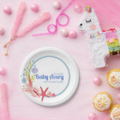 海をテーマにしたウェルカムベビーシャワーの下で ペーパープレート (パーティー)