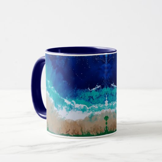 海をテーマにしたコーヒーマグアートby JPデニヤーアーティスト マグカップ (正面左)