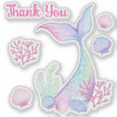 海をテーマにしたパーティーシール。 シール (正面)