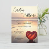 海をテーマにしたビーチウェディング 招待状 (スタンド正面)