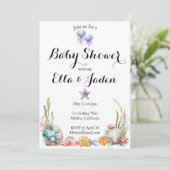 海をテーマにしたベビーシャワー招待状 招待状 (スタンド正面)