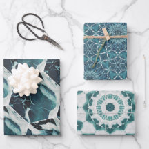 海をテーマにしたラッピング紙フラットシートセット3