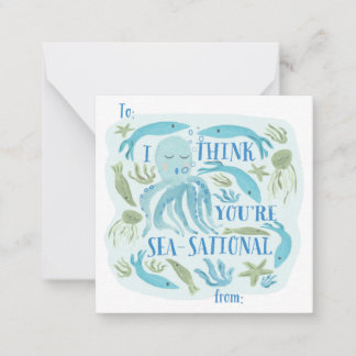 海をテーマにした教室バレンタイン ノートカード