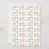 海をテーマにした海女の子の誕生日パーティー 招待状 (裏面)