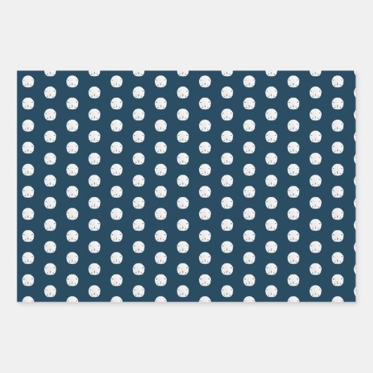 海をテーマにした砂ダラームヒトイルカのラッピング ラッピングペーパーシート (正面3)