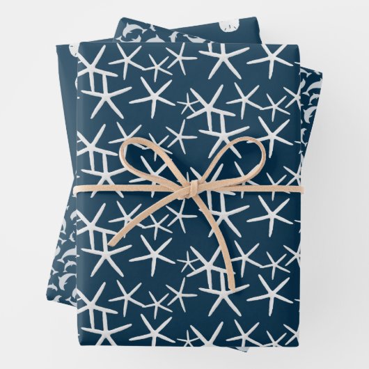 海をテーマにした砂ダラームヒトイルカのラッピング ラッピングペーパーシート (インサイチュ)