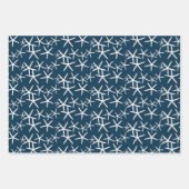 海をテーマにした砂ダラームヒトイルカのラッピング ラッピングペーパーシート (正面)