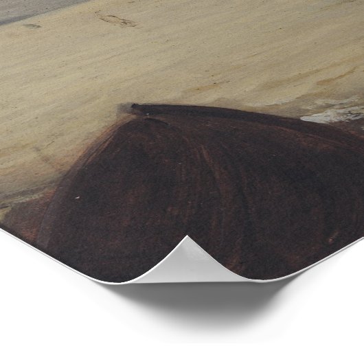 海をディープの高さから眺める ポスター (角)