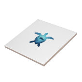 海をプラスチックから守ろう ウミガメを救おう Tシャツ タイル (側面)