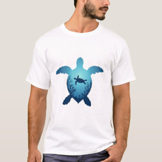 海をプラスチックフリーに保ちウミガメを救おうTシャツ Tシャツ