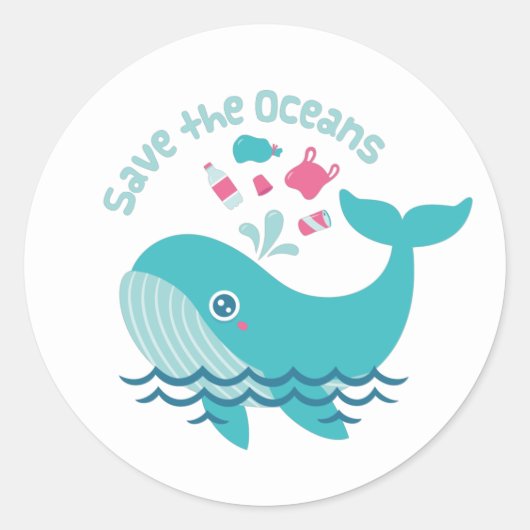 海を守って クジラの懇願 ラウンドシール (正面)
