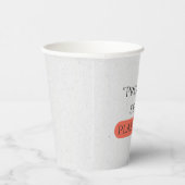 「海を守る、プラスチックを使用しない」タイポグラフィ 紙コップ (右)