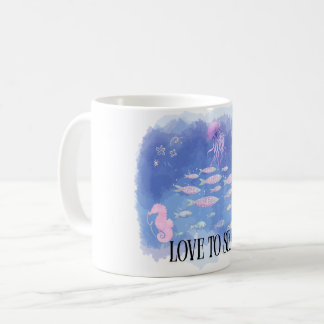 海を愛して コーヒーマグカップ