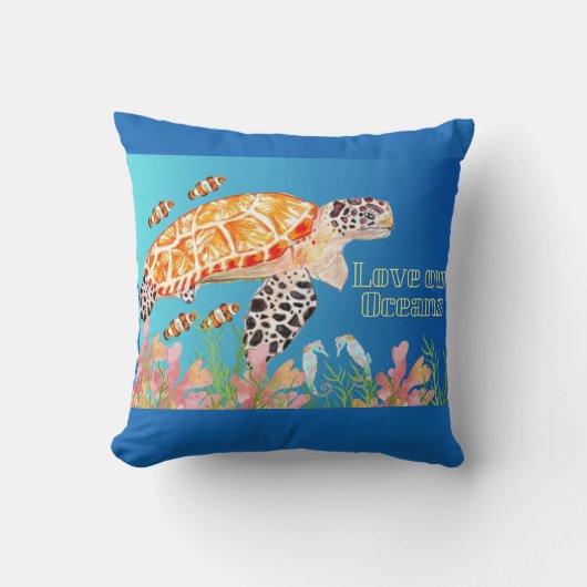 海を愛せよ クッション (正面)