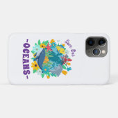 海を救おう 花 クジラ カラフル デザイン 地球 Case-Mate iPhoneケース (裏面(横))