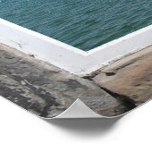 海を望む偽の窓きらめくアーチ ポスター (角)