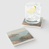 海を望む（沿岸の風景） （海洋） ストーンコースター (横)