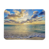 海を渡るアルバの夕日 マグネット (横)